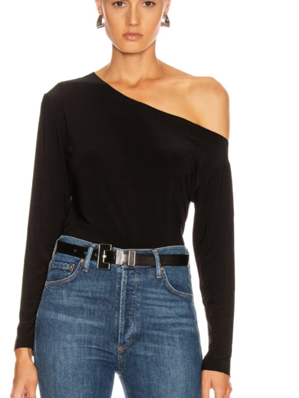 Norma Kamali Long Sleeve Drop Shoulder Top